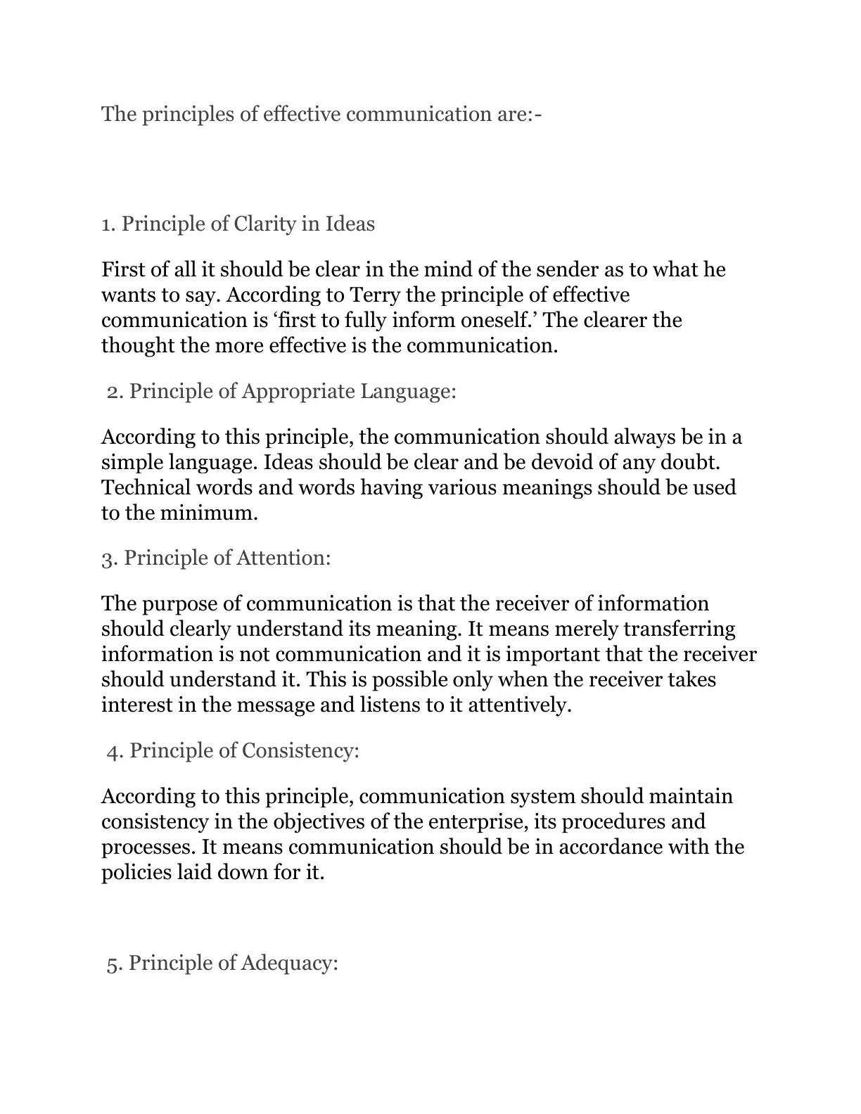 غلاف تقرير The Principles of Effective Communication