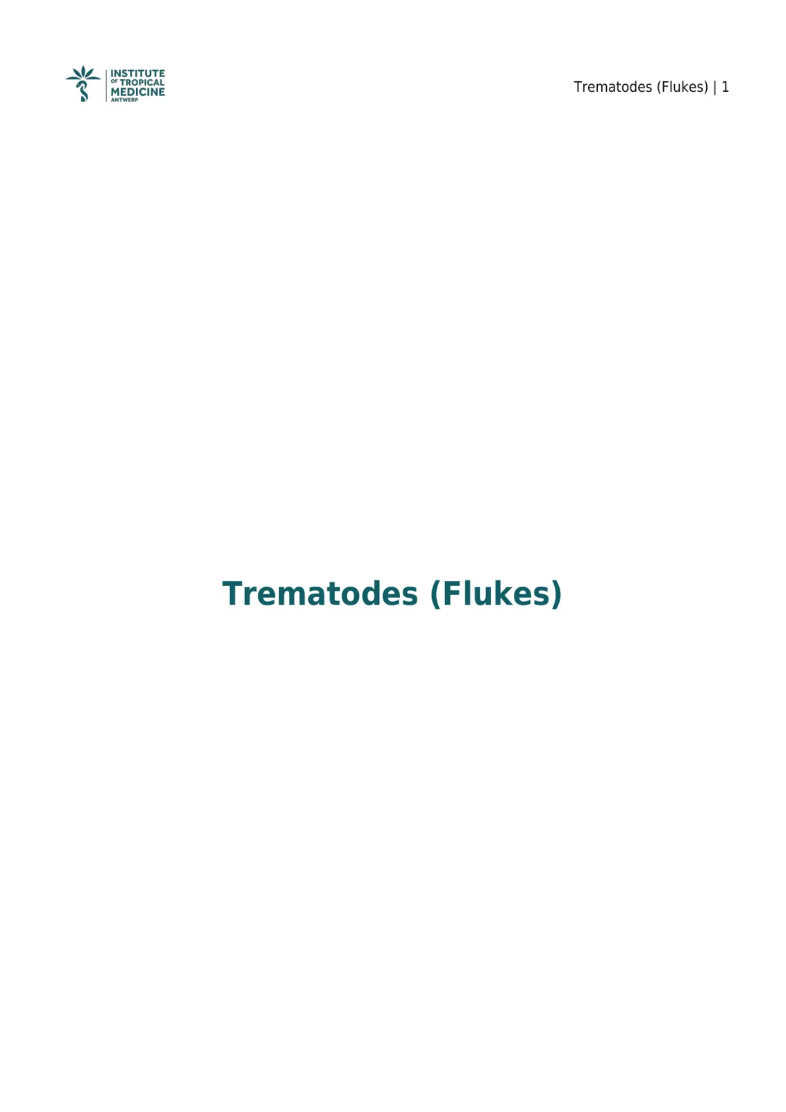 غلاف تقرير Trematodes (Flukes)