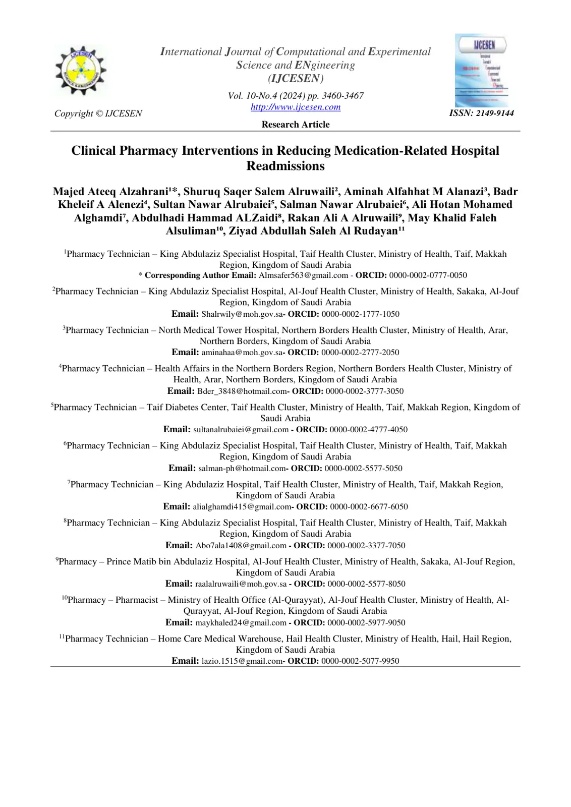 غلاف تقرير Clinical Pharmacy Interventions in Reducing Medication-Related Hospital Readmissions