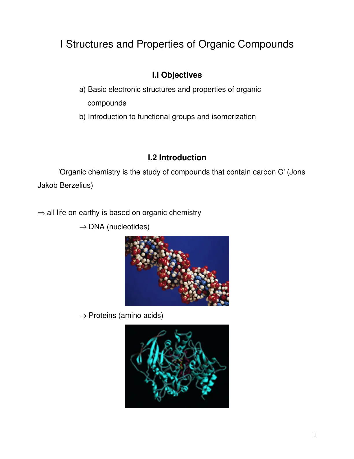 غلاف تقرير Structures and Properties of Organic Compounds