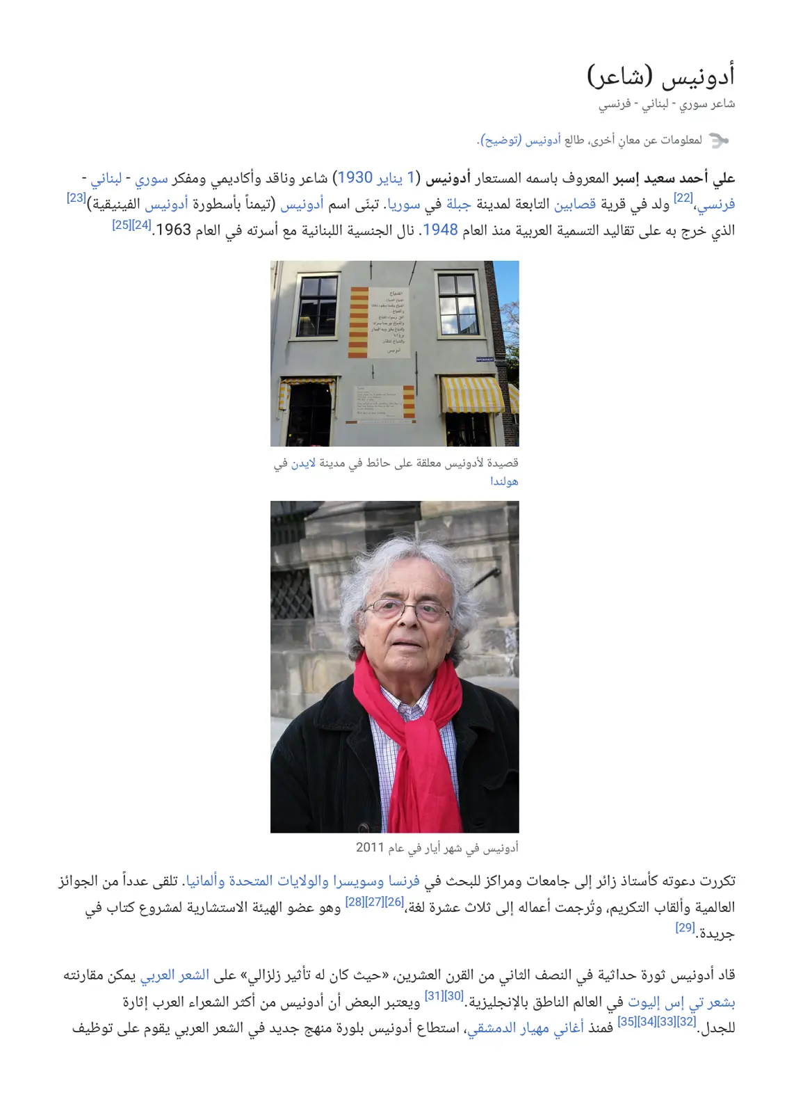 غلاف تقرير أدونيس (شاعر)