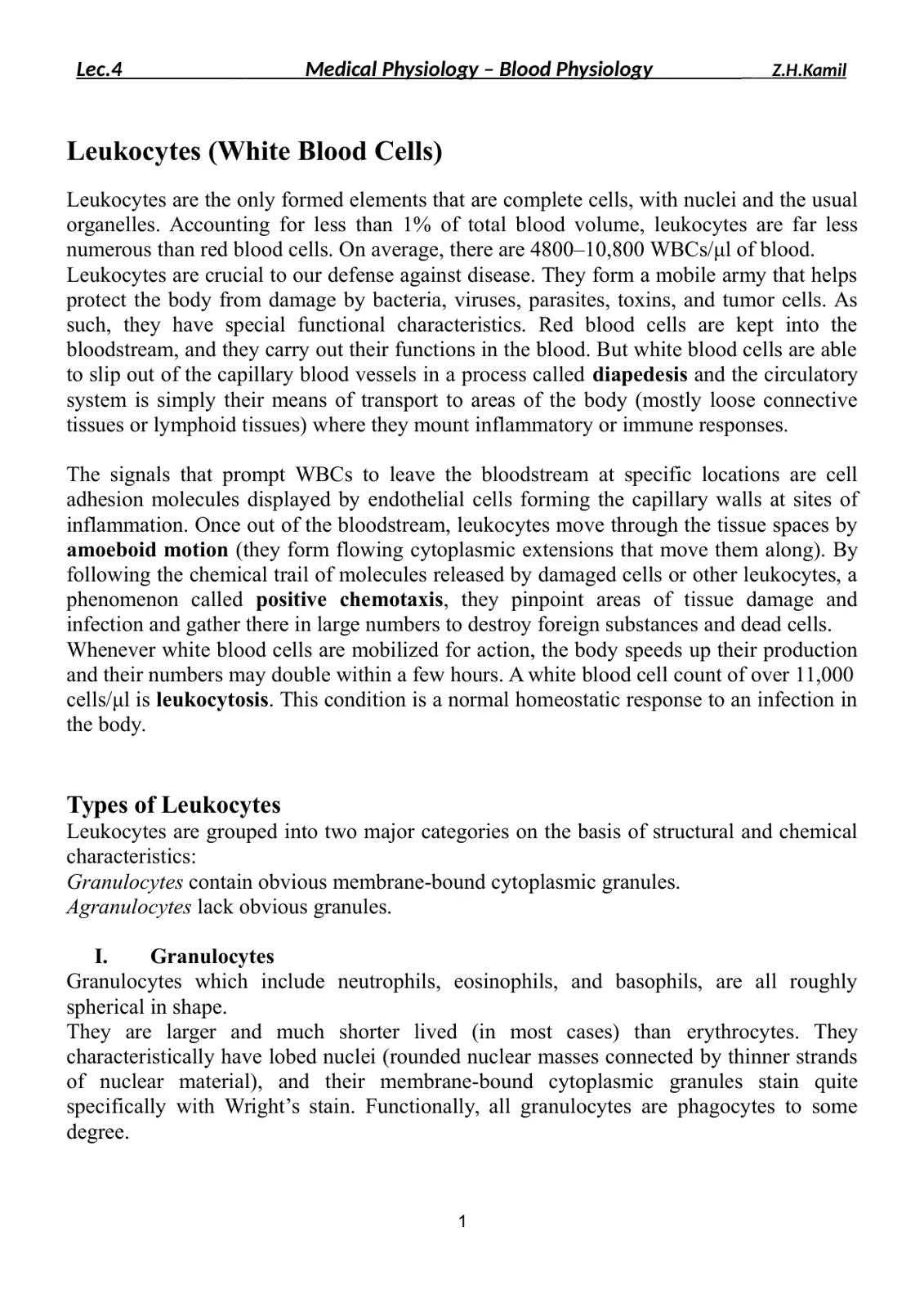 غلاف تقرير Leukocytes (White Blood Cells)