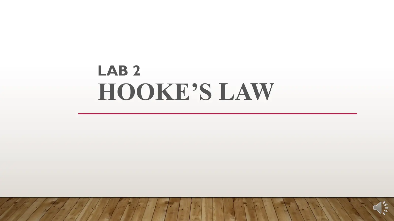 غلاف تقرير HOOKE'S LAW