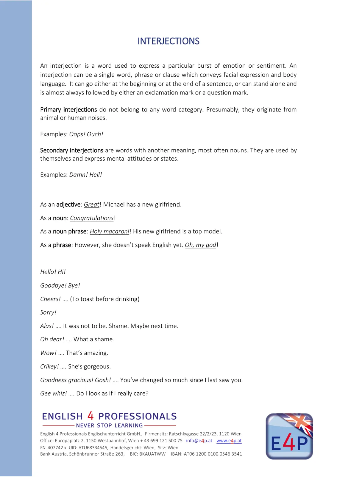 غلاف تقرير INTERJECTIONS