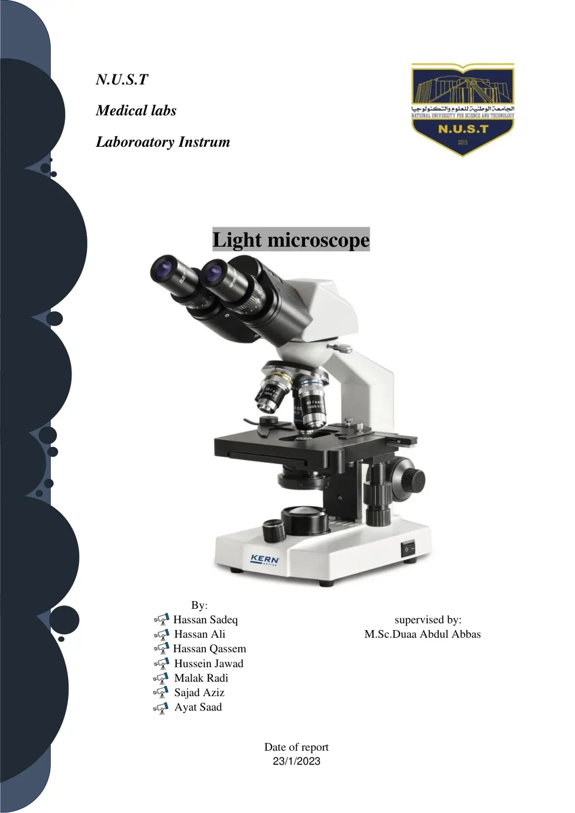غلاف تقرير Laboratory Instruments