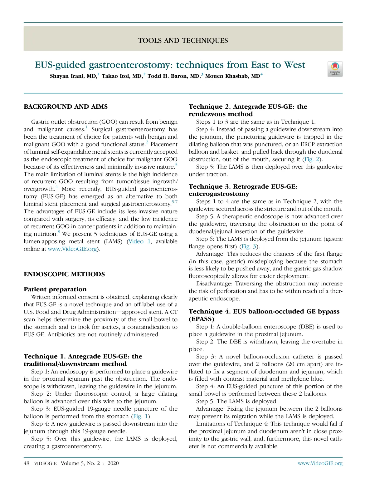 غلاف تقرير EUS-guided gastroenterostomy: techniques from East to West