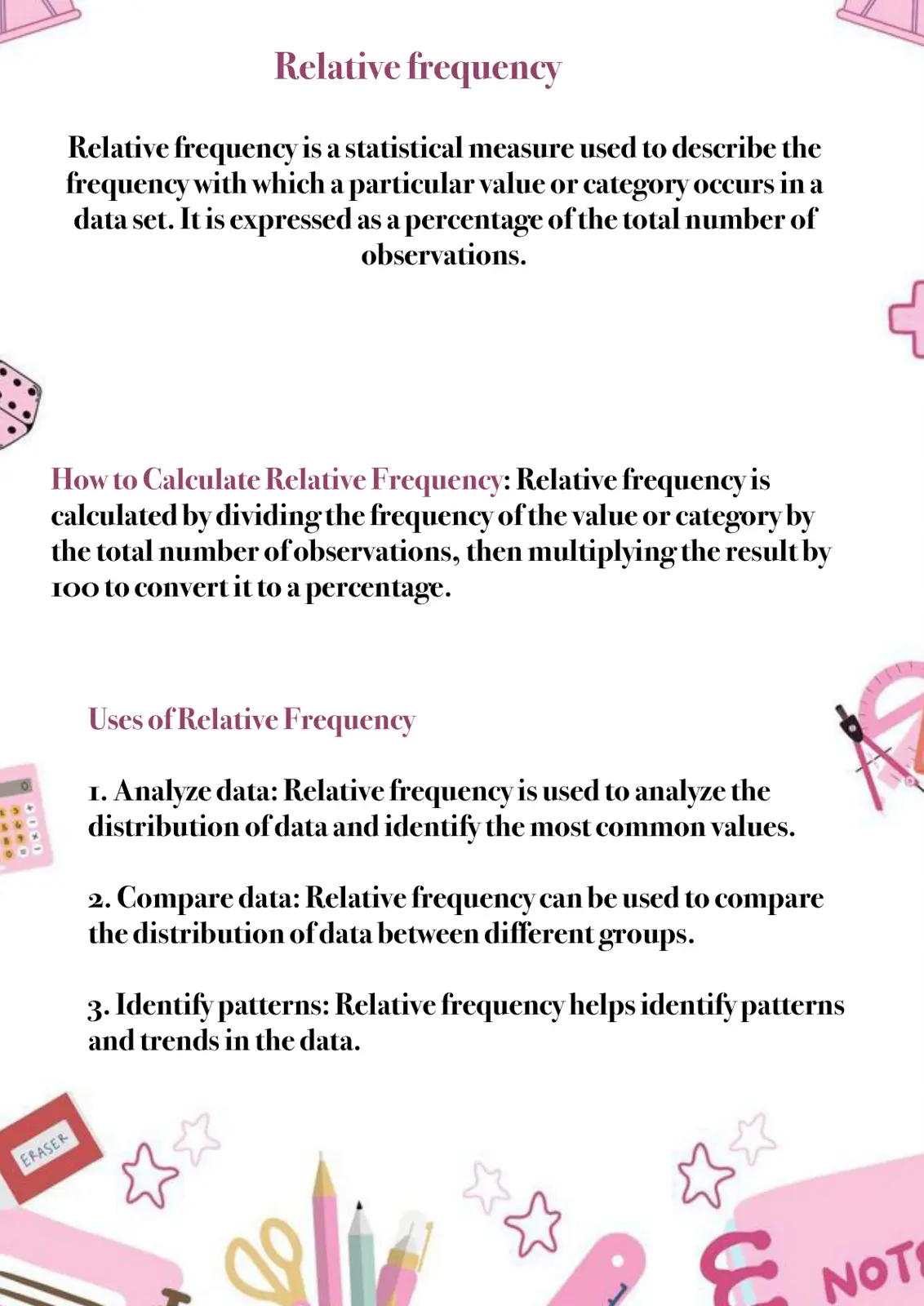 غلاف تقرير Relative Frequency