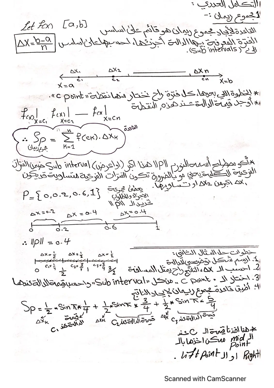غلاف تقرير التكامل العددي