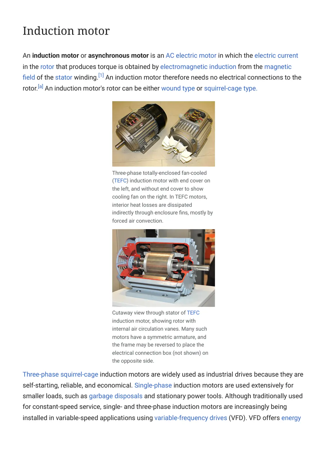 غلاف تقرير Induction Motor
