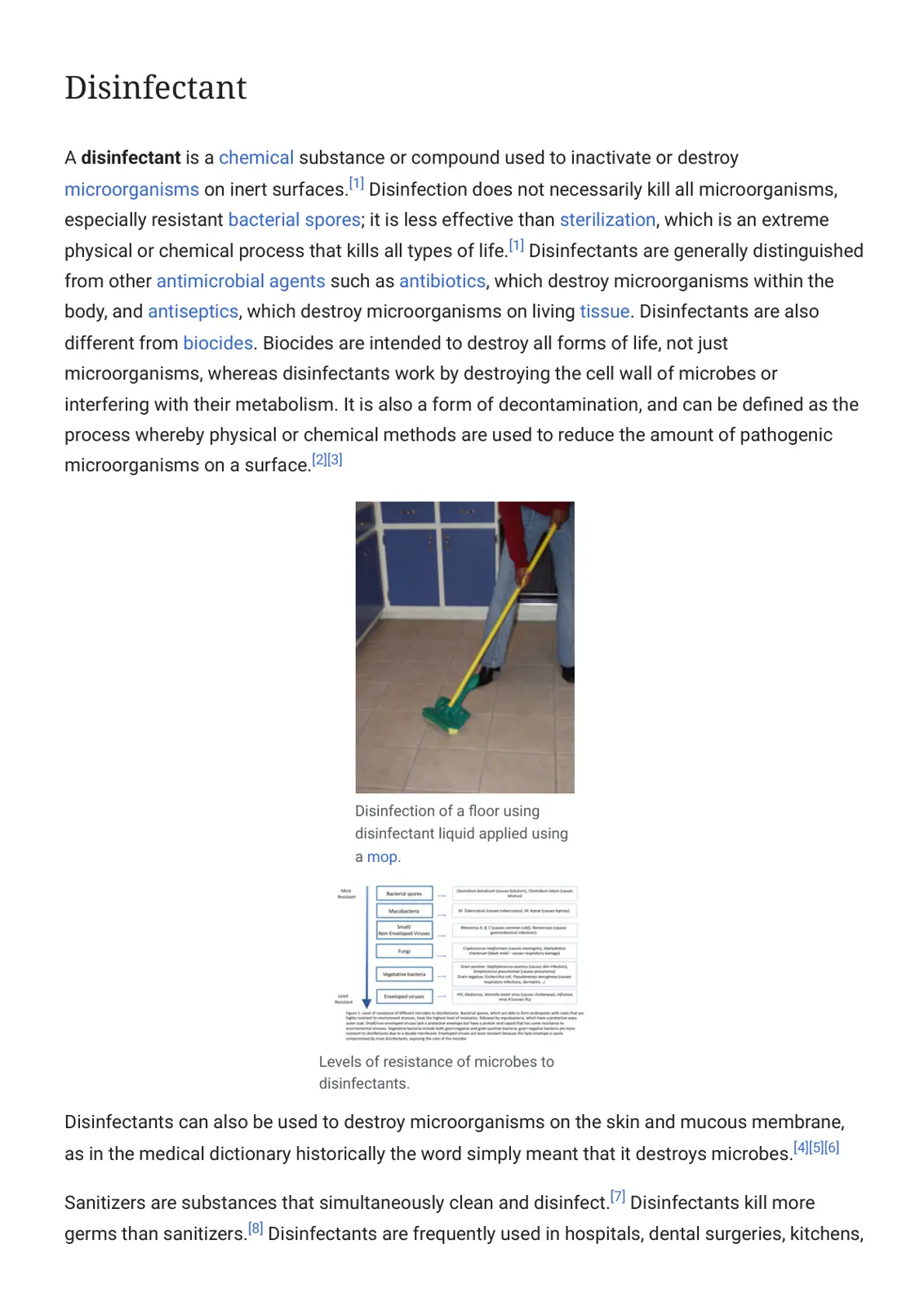 غلاف تقرير Disinfectant