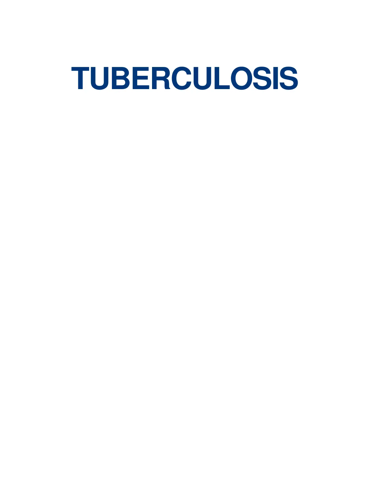 غلاف تقرير TUBERCULOSIS