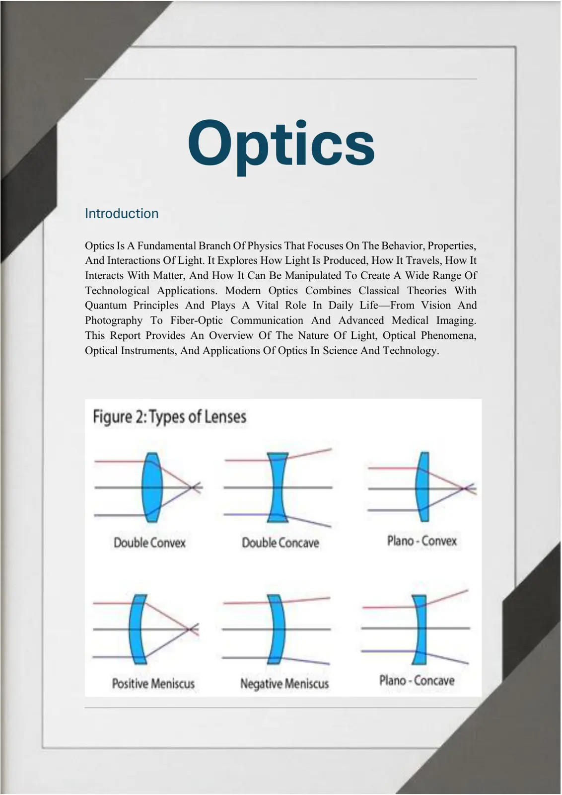 غلاف تقرير Optics