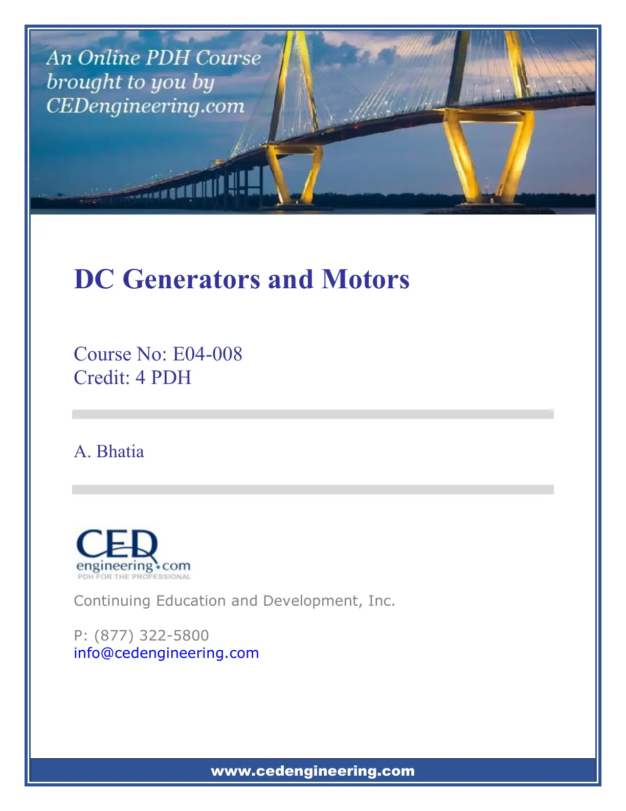غلاف تقرير DC Generators and Motors