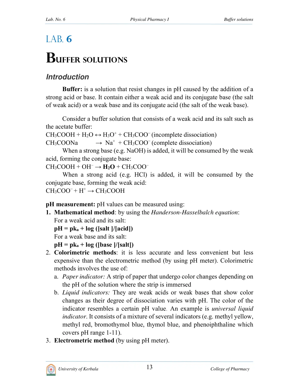 غلاف تقرير Buffer Solutions