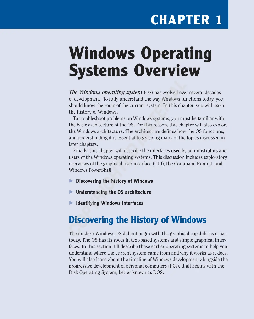 غلاف تقرير Windows Operating Systems Overview