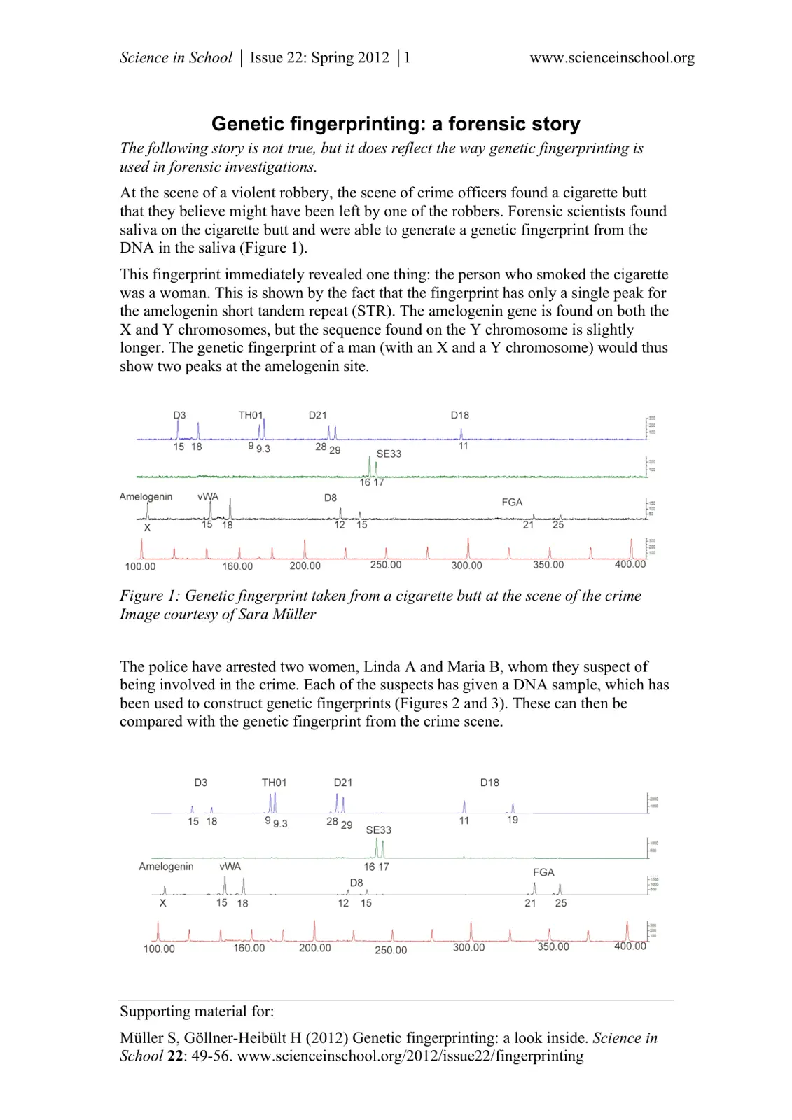 غلاف تقرير Genetic Fingerprinting: A Forensic Story