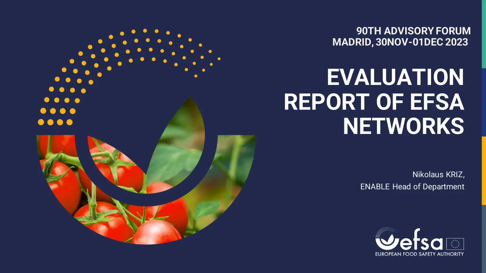 غلاف تقرير Evaluation Report of EFSA Networks