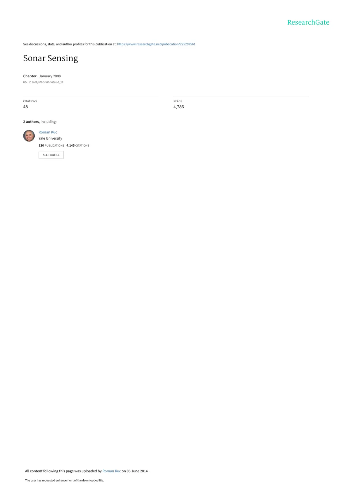 غلاف تقرير Sonar Sensing