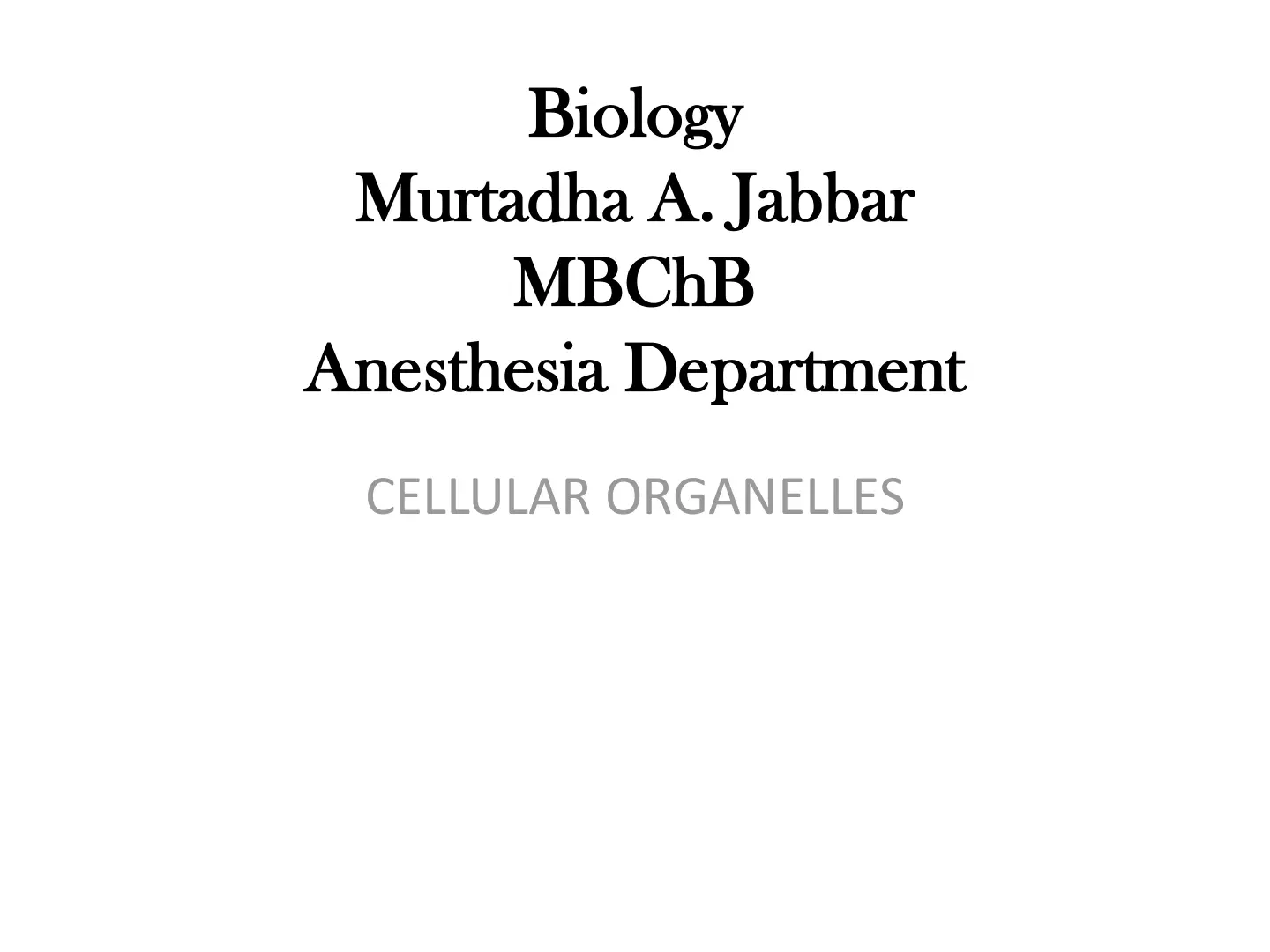 غلاف تقرير CELLULAR ORGANELLES