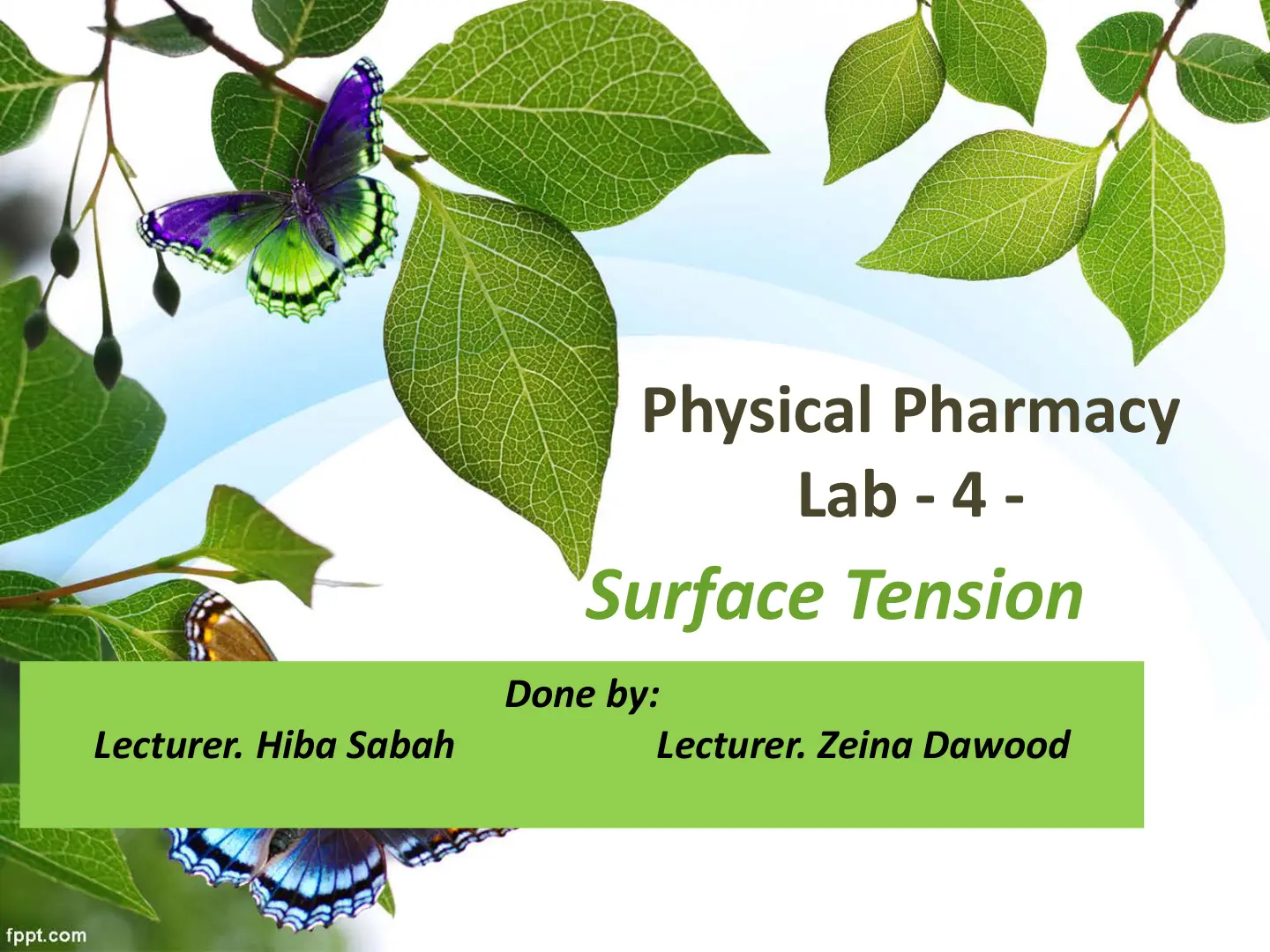غلاف تقرير Surface Tension