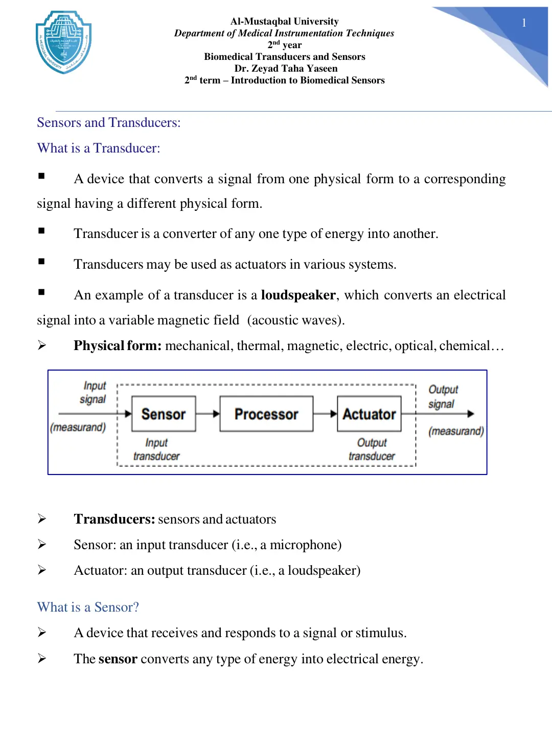 غلاف تقرير Biomedical Transducers and Sensors: Introduction