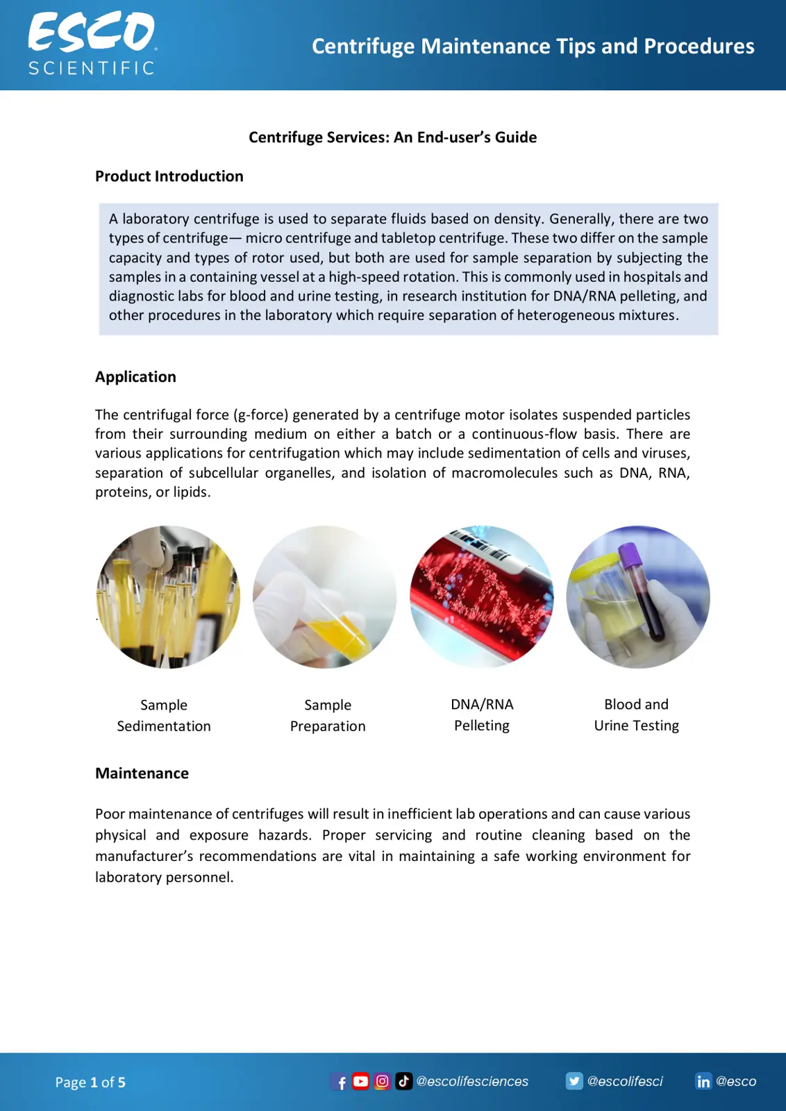 غلاف تقرير Centrifuge Services: An End-user's Guide