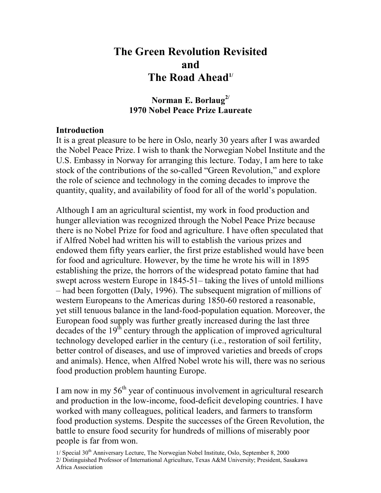 غلاف تقرير The Green Revolution Revisited and The Road Ahead