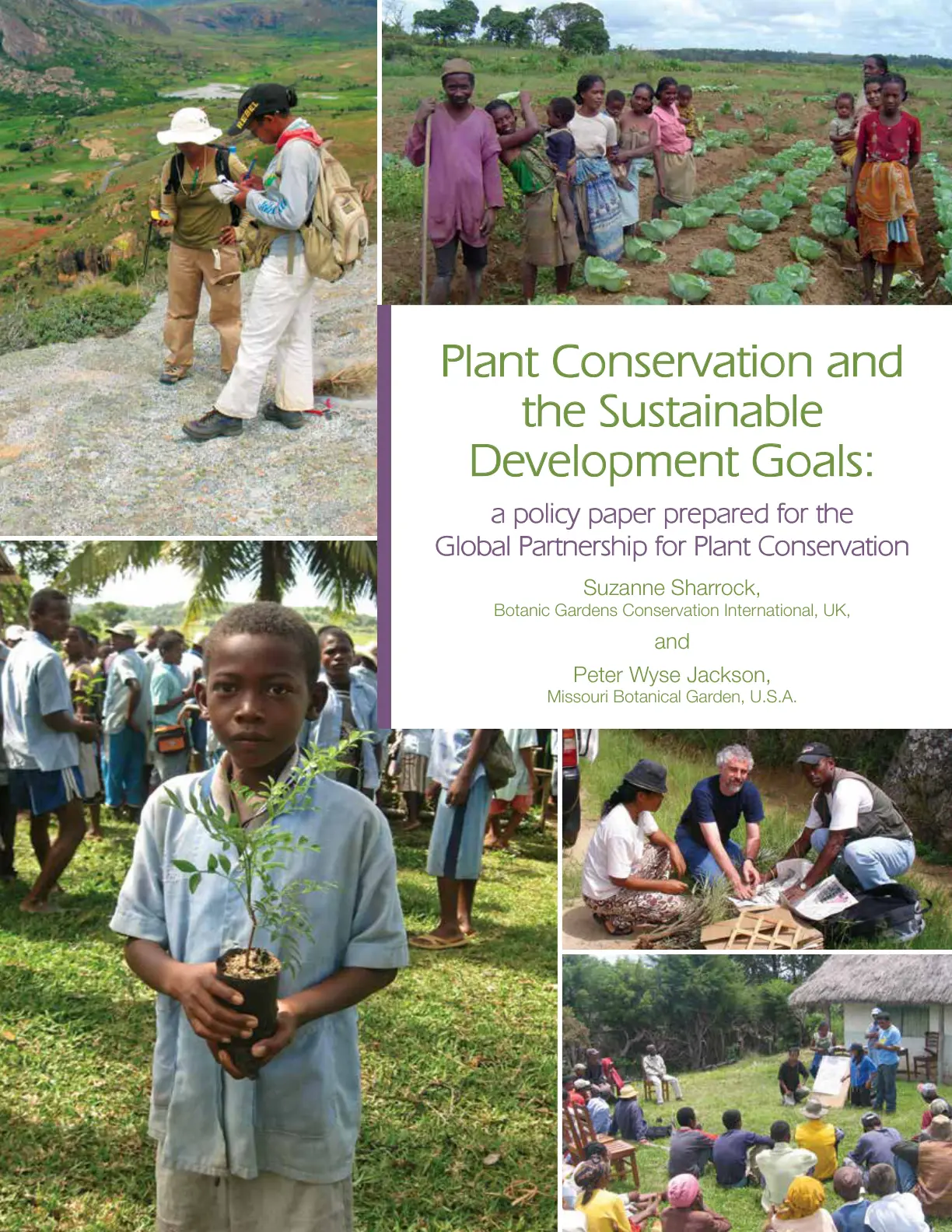 غلاف تقرير Plant Conservation and the Sustainable Development Goals: a policy paper prepared for the Global Partnership for Plant Conservation