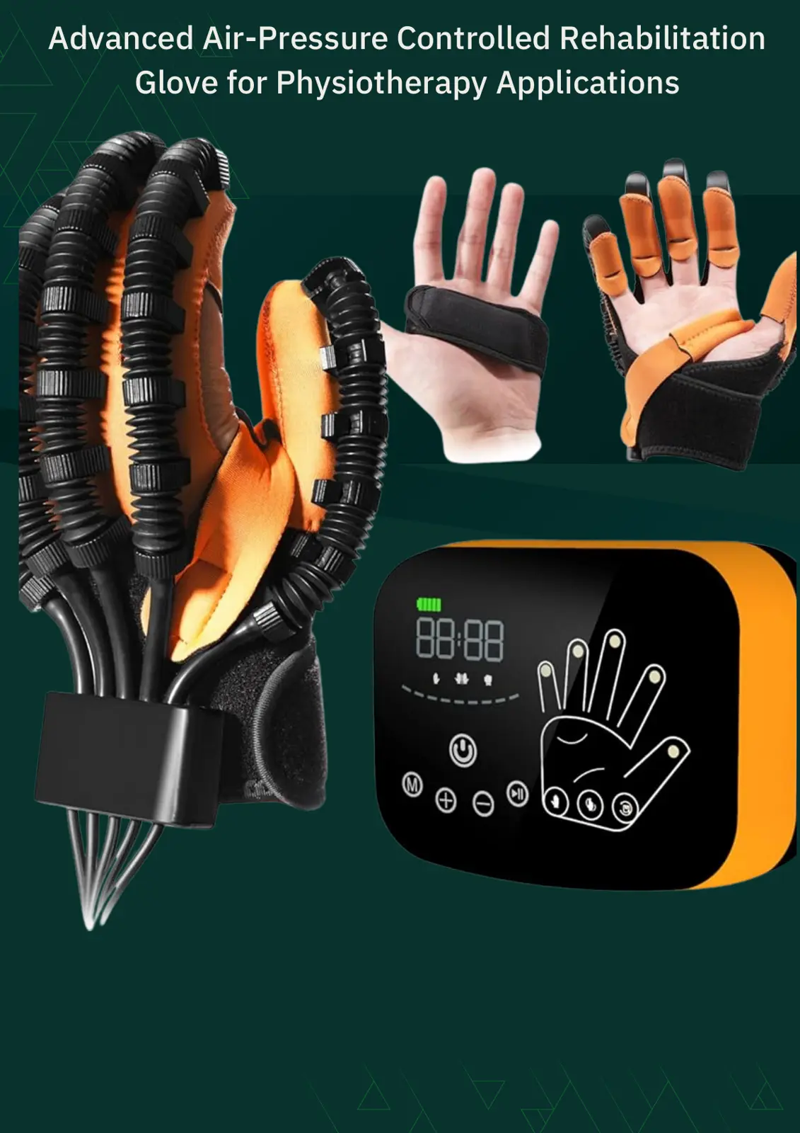 غلاف تقرير Advanced Air-Pressure Controlled Rehabilitation Glove for Physiotherapy Applications