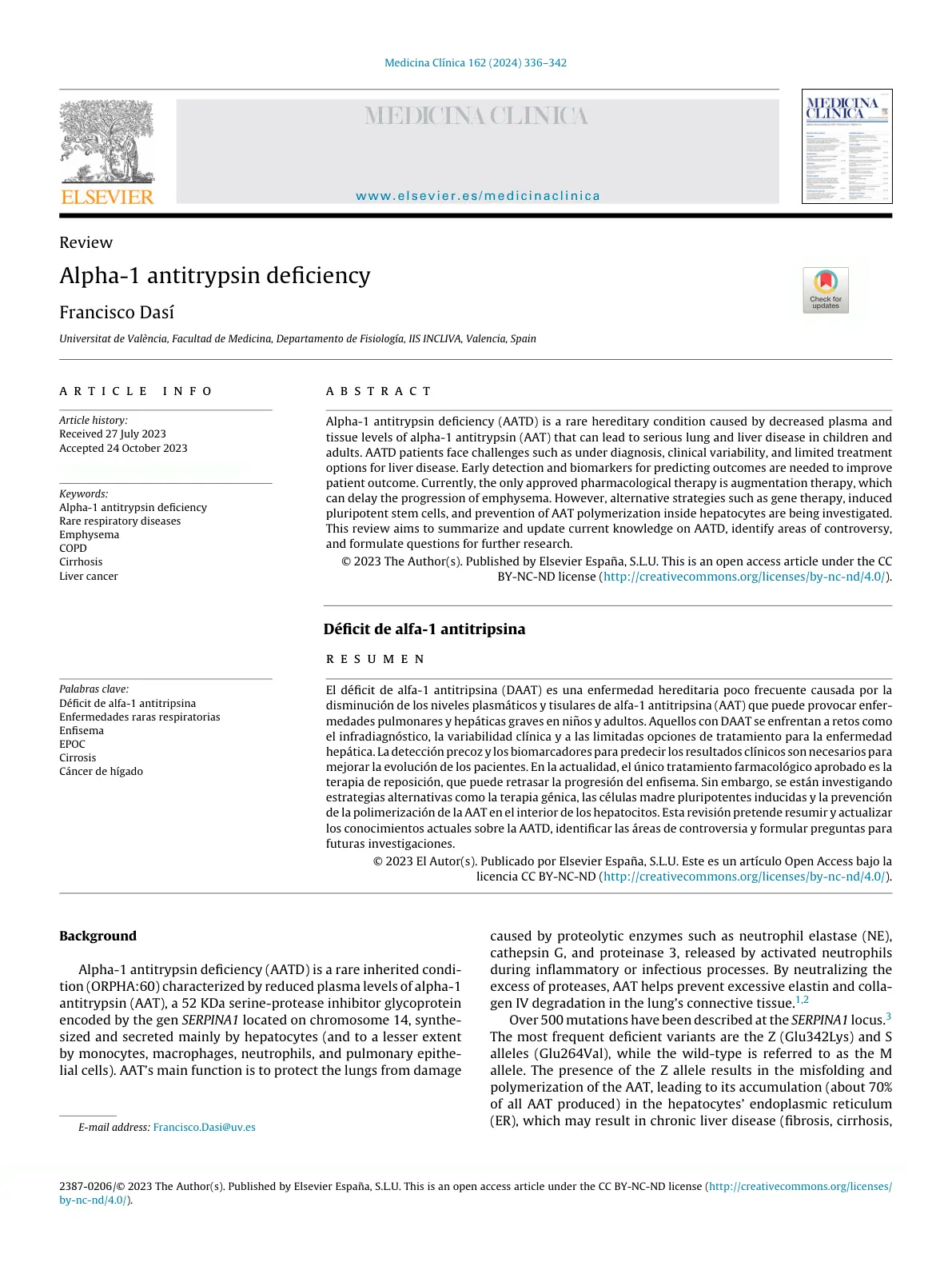غلاف تقرير Alpha-1 antitrypsin deficiency