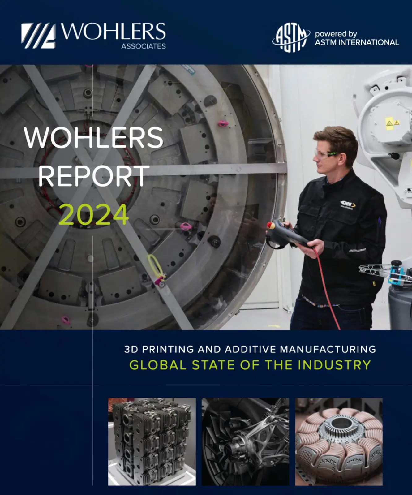 غلاف تقرير Wohlers Report 2024: 3D Printing and Additive Manufacturing Global State of the Industry