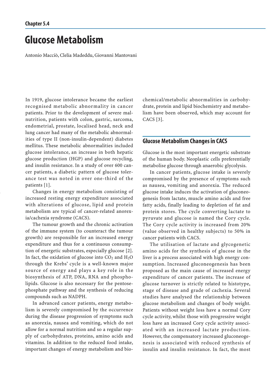 غلاف تقرير Glucose Metabolism