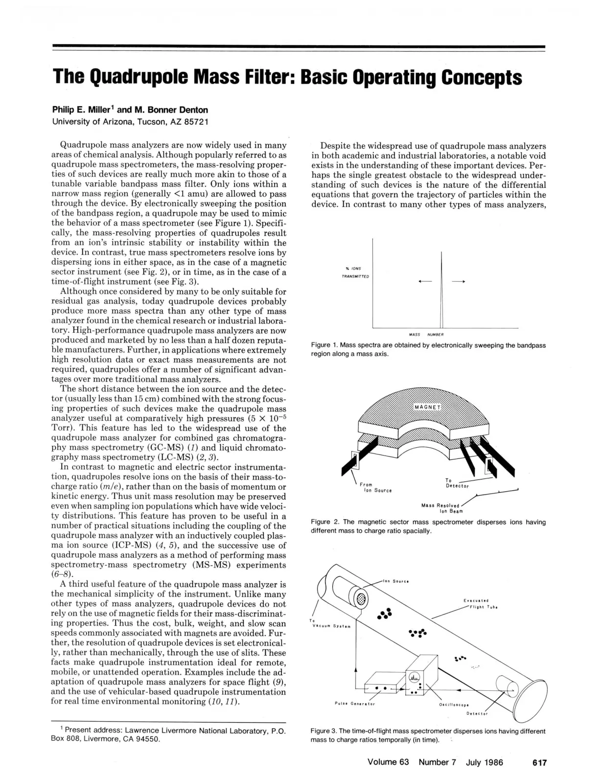 غلاف تقرير The Quadrupole Mass Filter: Basic Operating Concepts