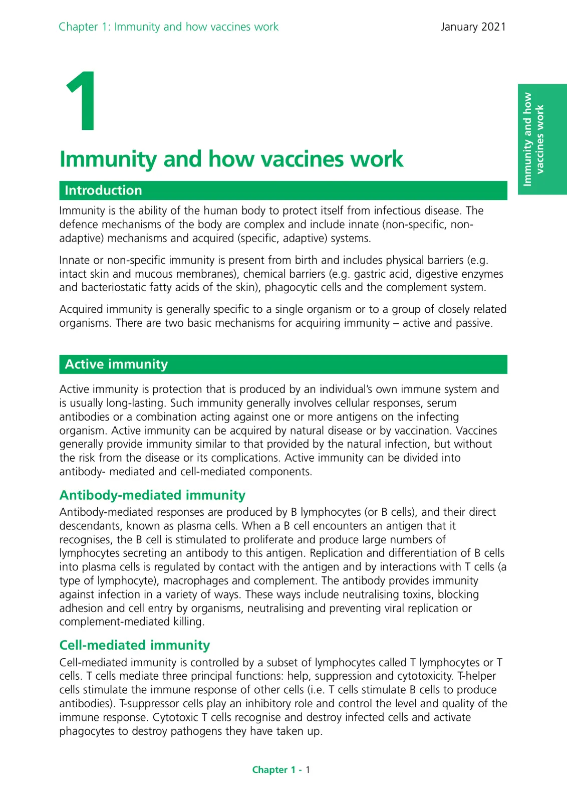 غلاف تقرير Immunity and how vaccines work