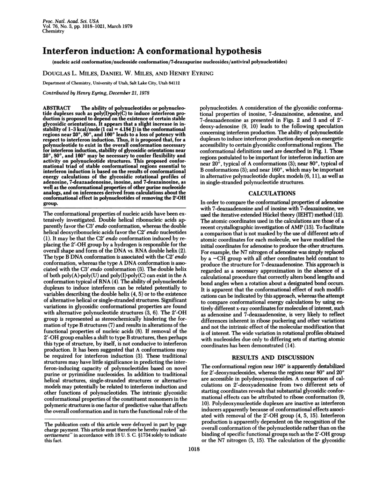 غلاف تقرير Interferon induction: A conformational hypothesis