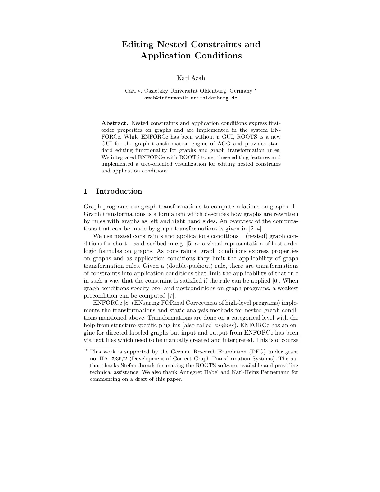 غلاف تقرير Editing Nested Constraints and Application Conditions