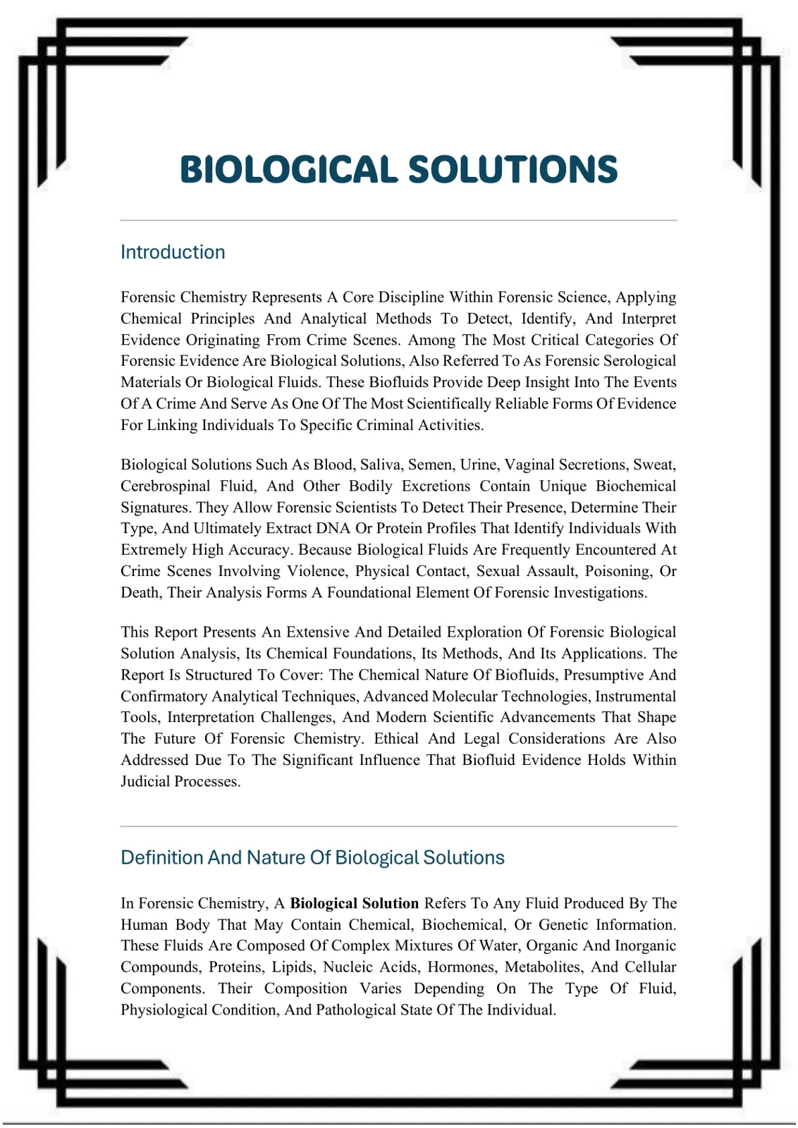 غلاف تقرير Biological Solutions