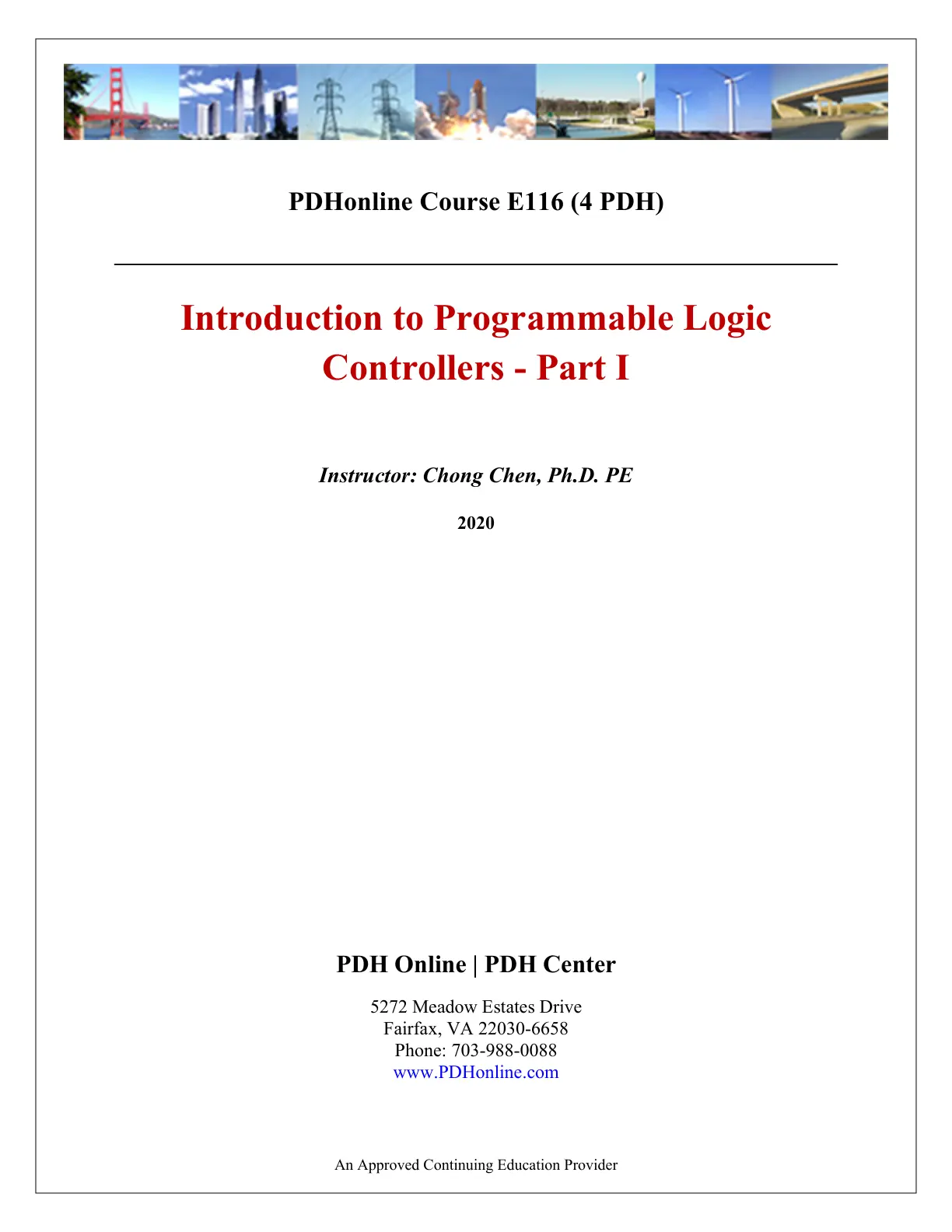 غلاف تقرير Introduction to Programmable Logic Controllers - Part I