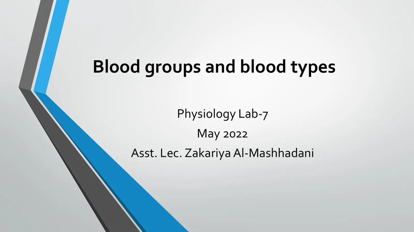 غلاف تقرير Blood groups and blood types