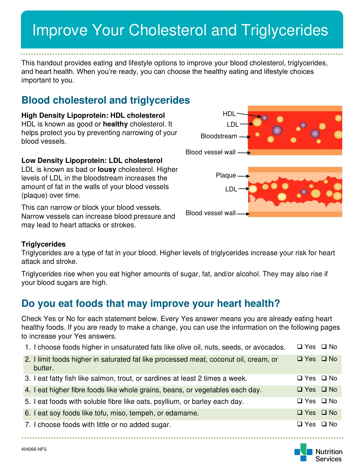 غلاف تقرير Improve Your Cholesterol and Triglycerides