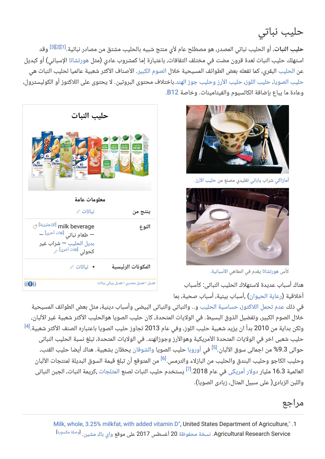 غلاف تقرير حليب نباتي