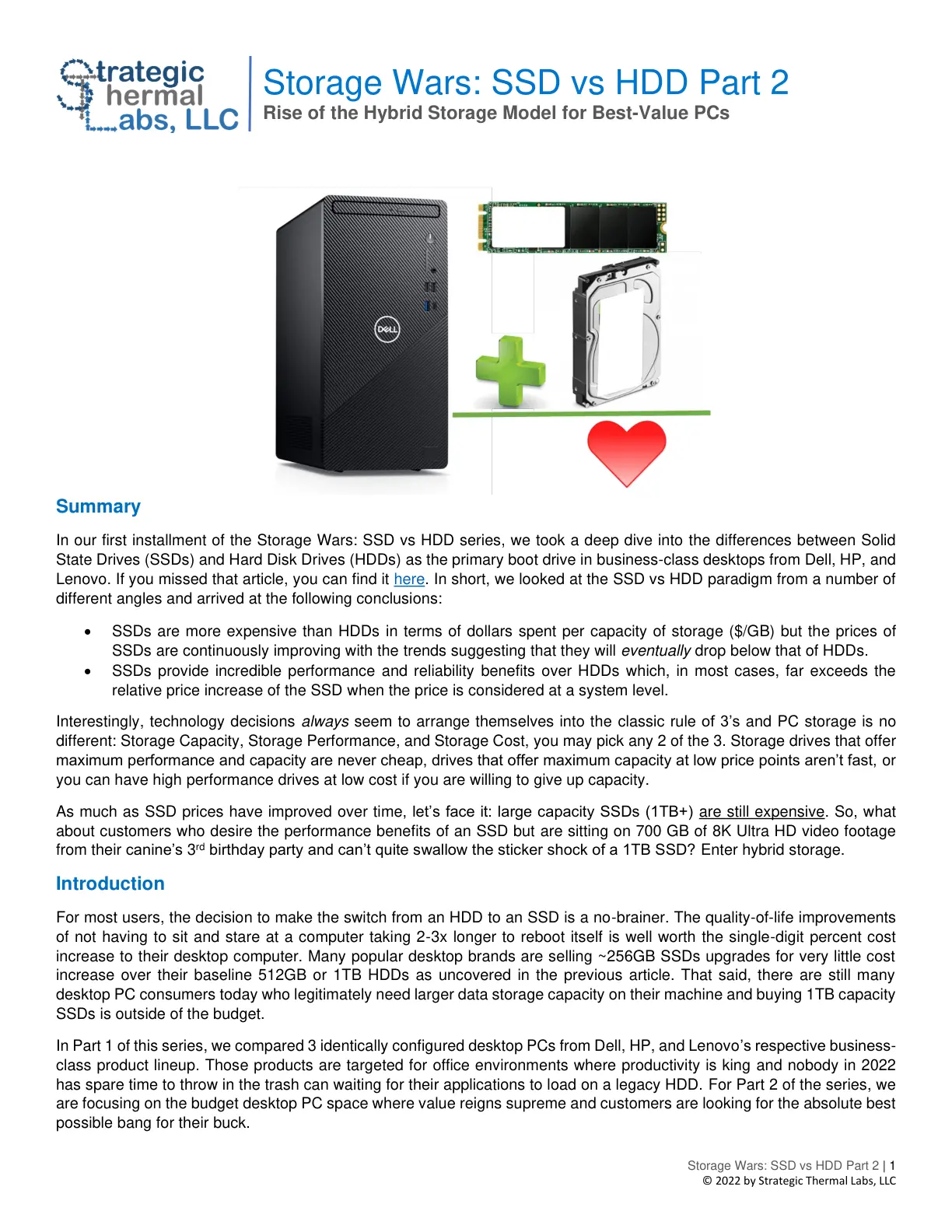 غلاف تقرير Storage Wars: SSD vs HDD Part 2 Rise of the Hybrid Storage Model for Best-Value PCs