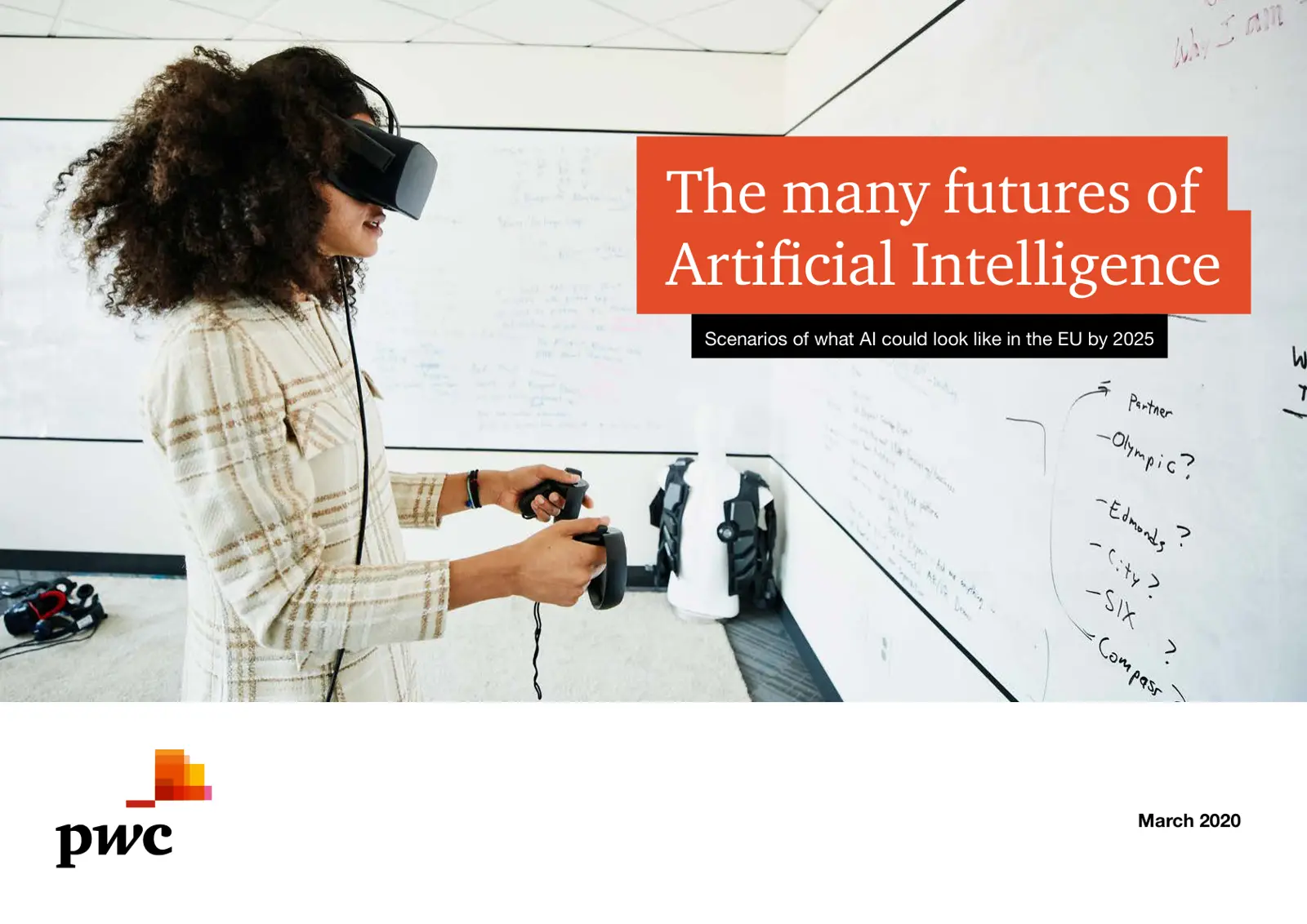 غلاف تقرير The Many Futures of Artificial Intelligence: Scenarios of what AI could look like in the EU by 2025
