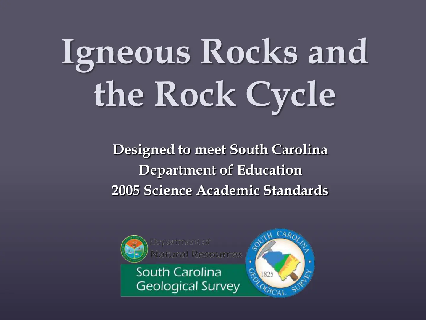 غلاف تقرير Igneous Rocks and the Rock Cycle