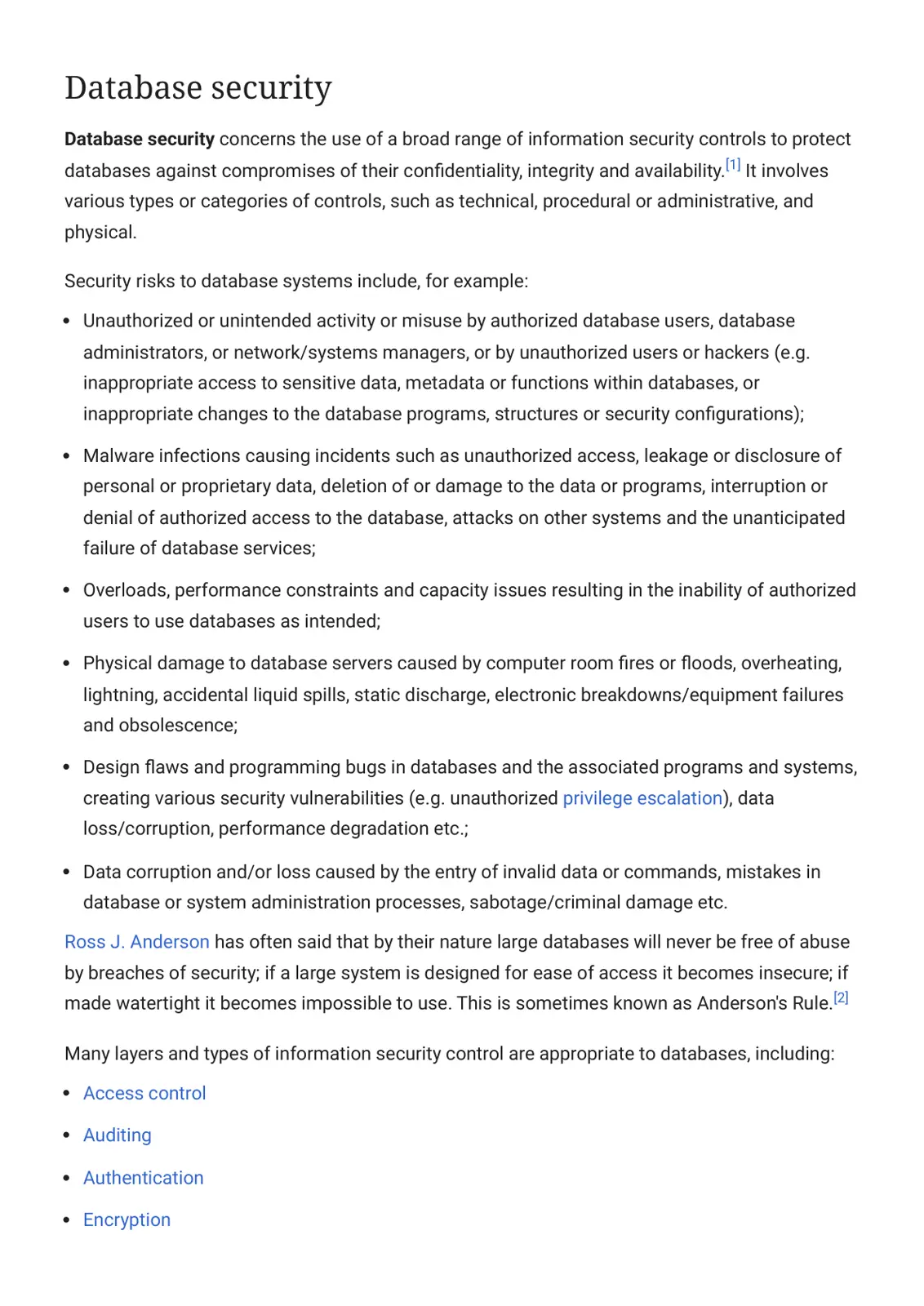 غلاف تقرير Database Security