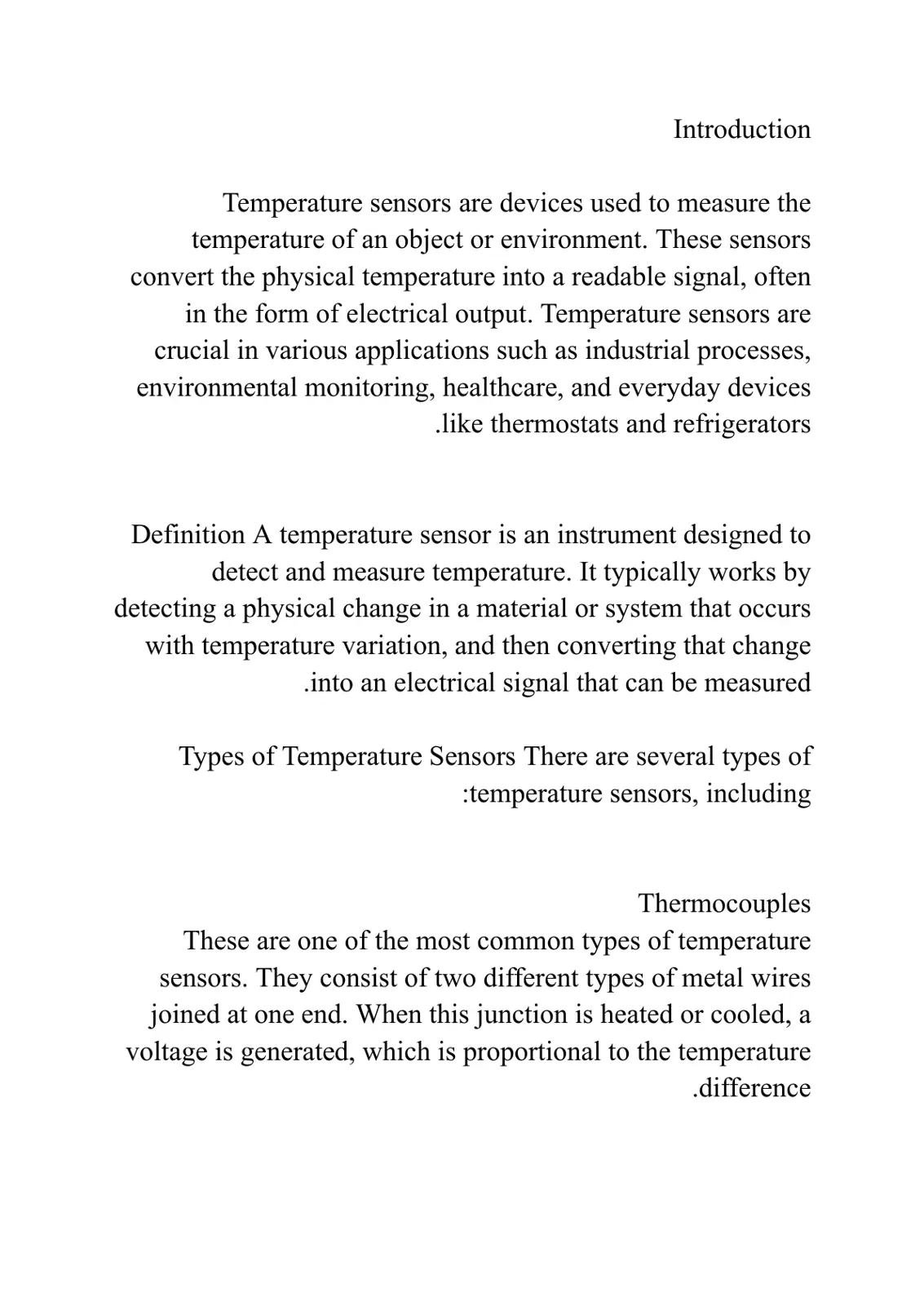 غلاف تقرير Temperature sensors