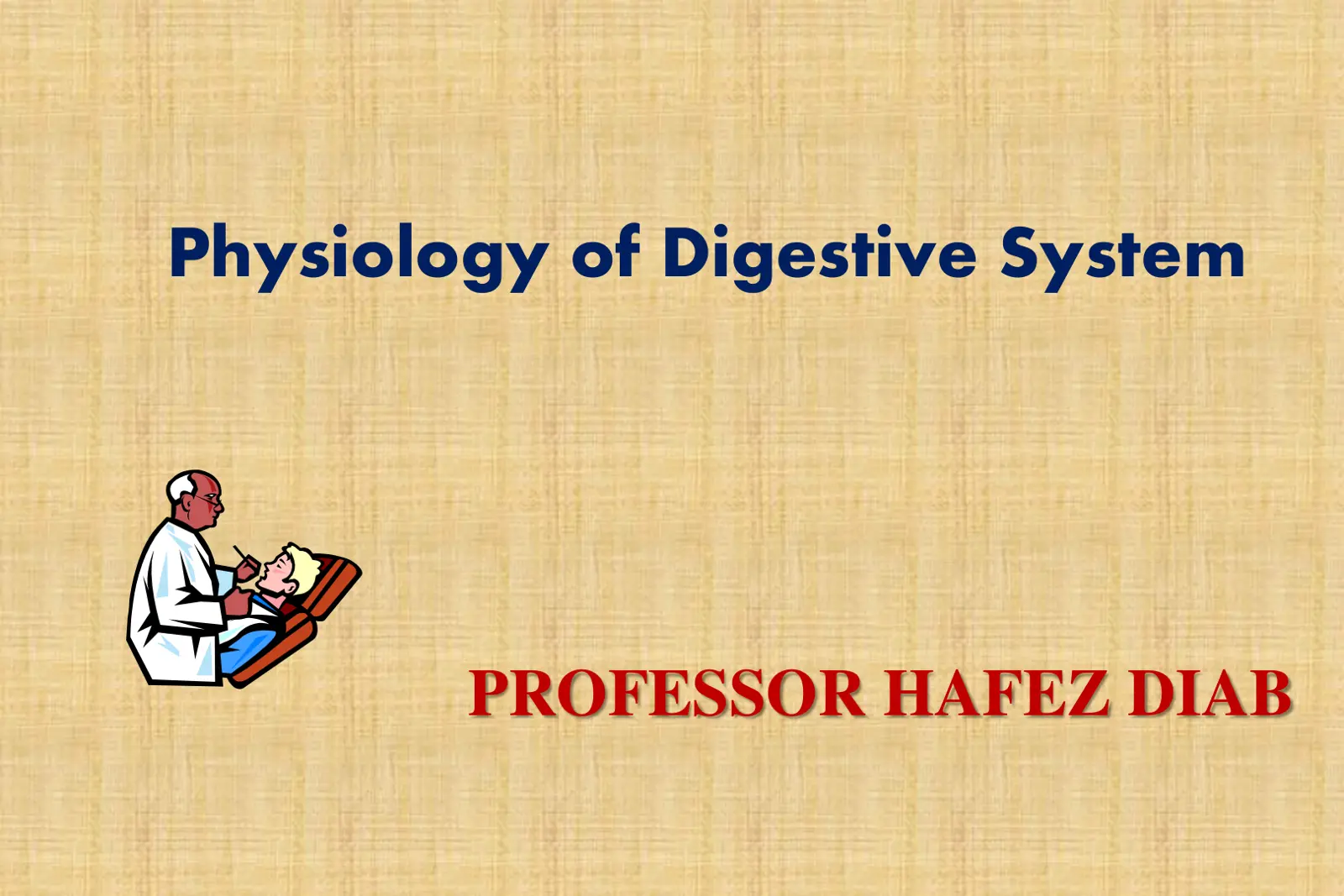غلاف تقرير Physiology of Digestive System