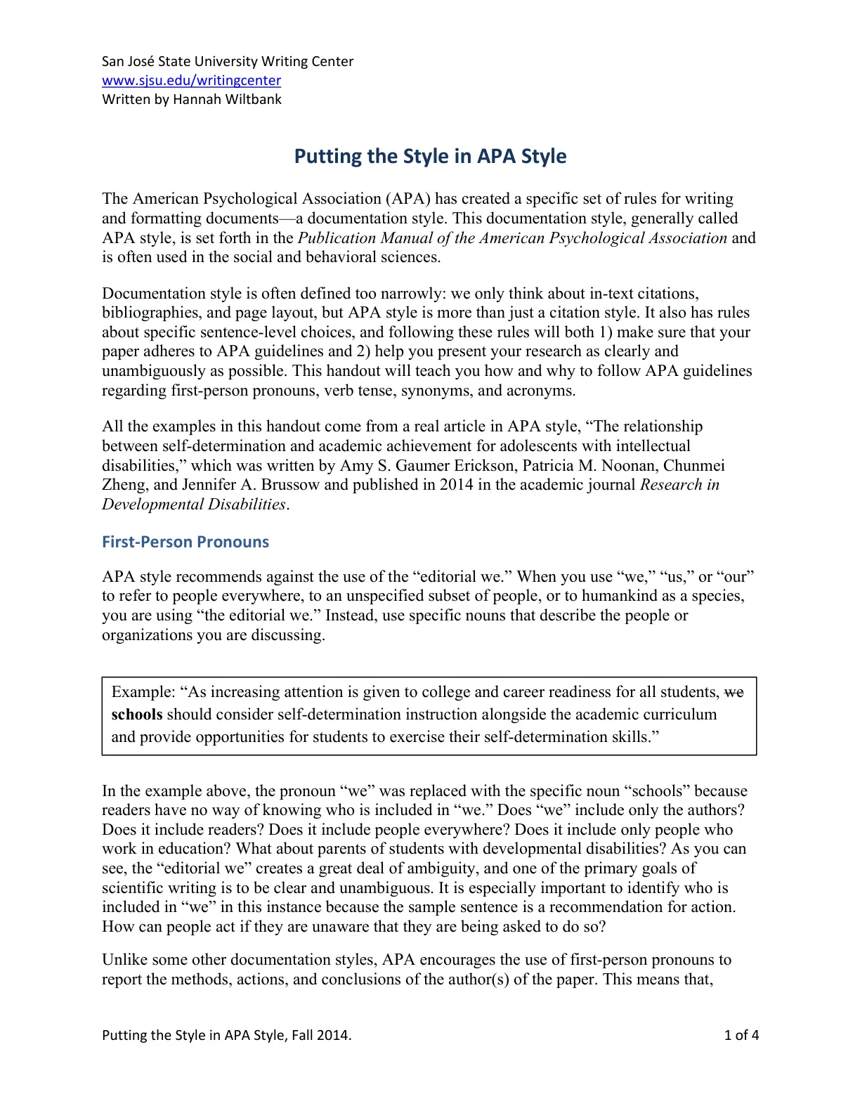 غلاف تقرير Putting the Style in APA Style