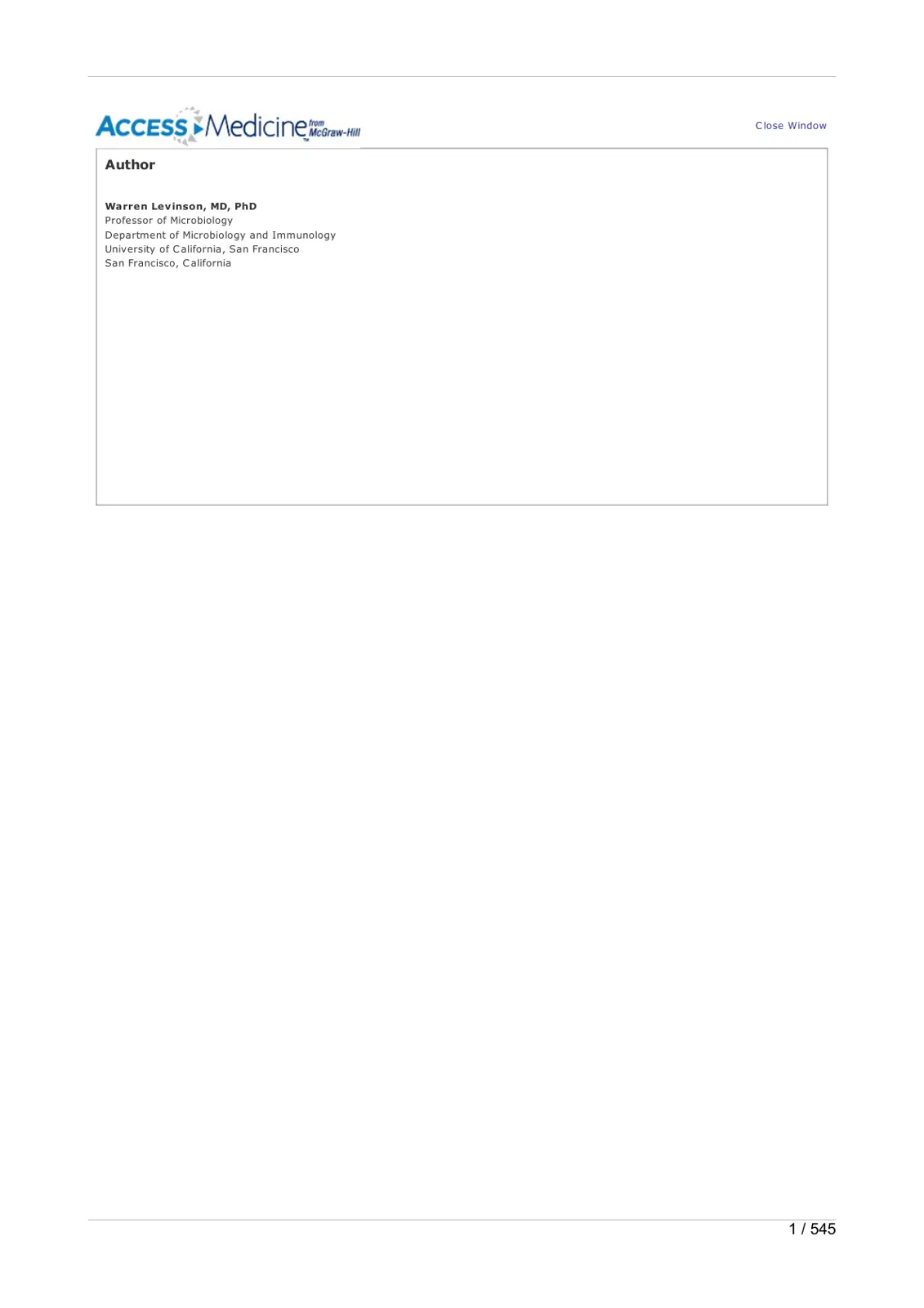 غلاف تقرير Review of Medical Microbiology