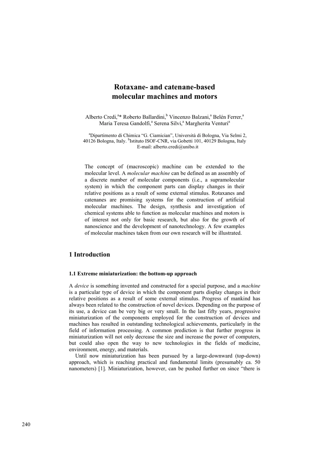 غلاف تقرير Rotaxane- and catenane-based molecular machines and motors